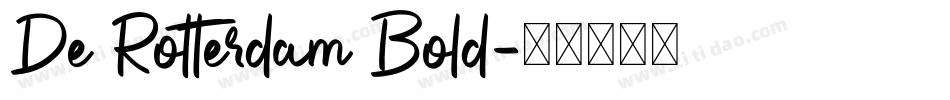 De Rotterdam Bold字体转换